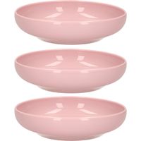 Plasticforte Kommetje/schaaltje - 6x - pastel roze - D16 x 4 cm - 520 ml - kunststof - Kommetjes