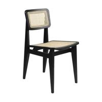 Gubi C-Chair French Cane eetkamerstoel matzwart gelakt eiken