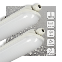 2 PACK - LED&apos;s Light Pro LED TL armatuur compleet 120 cm - Waterdicht - 4640 lm