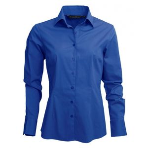 Dames overhemd kobalt blauw XL  -
