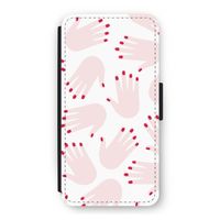 Hands pink: iPhone 12 Pro Flip Hoesje