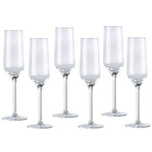Champagneglas / glazen 6x stuks 22 centiliter   -
