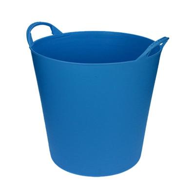 Flexibele emmer/wasmand/kuip - blauw - 20 liter - Opbergmanden - Wasmanden