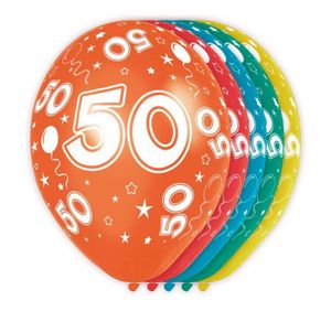 Verjaardag ballonnen 50 jaar (5st)