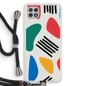 Illustratieve pop 1: Samsung Galaxy A22 4G Transparant Hoesje met koord