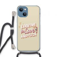 Pizza is the answer: iPhone 13 mini Transparant Hoesje met koord