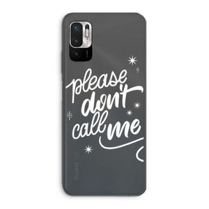 Don't call: Xiaomi Redmi Note 10 5G Transparant Hoesje