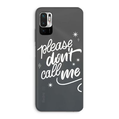 Don't call: Xiaomi Redmi Note 10 5G Transparant Hoesje