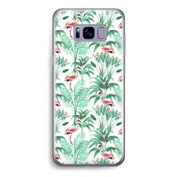 Flamingo bladeren: Samsung Galaxy S8 Transparant Hoesje