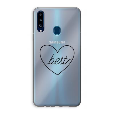 Best heart black: Samsung Galaxy A20s Transparant Hoesje