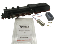 micromotor NM012 N ombouwset voor minitrix BR 17.2 DRG, DRG 17.4, BR 14.1 DRG,K.P.E.V. u.a.