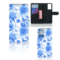 Hoesje voor Xiaomi Redmi Note 10 Pro Flowers Blue - thumbnail