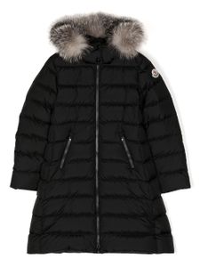 Moncler Enfant veste matelassée à patch logo - Noir