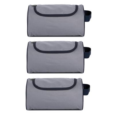 Kimood Schoenentas reizen - 3x - 11L - 35 x 17 x 19 cm - grijs - polyester - schoenen opbergen