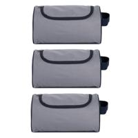 Kimood Schoenentas reizen - 3x - 11L - 35 x 17 x 19 cm - grijs - polyester - schoenen opbergen