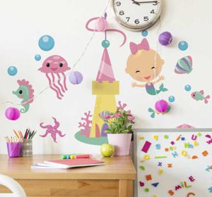 Muursticker kinderkamer zeedieren