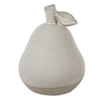 Clayre & Eef Decoratie Peer 13 cm Beige Porselein