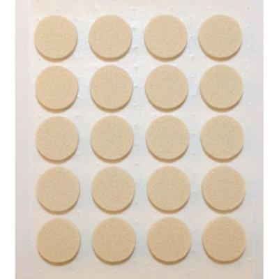 Meubelviltjes - geluiddempend - 80x - zelfklevend - rond - D9 mm - wit - lades - deuren