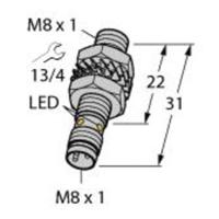 Turck Inductieve sensor Vlak PNP, NO BI2-EG08K-AP6X-V1131