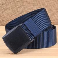 YKK 3.8 cm breed outdoor paardrijden wandelen sport casual stijl multifunctionele nylon taille gordel (donkerblauw)