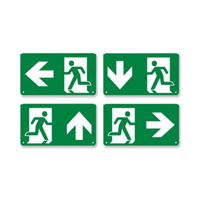 Vluchtwegsticker set voor Tumu noodverlichting - Richtingen boven/onder/links/rechts