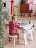 Tekentafel en bouwstenen van FSC®-hout wit