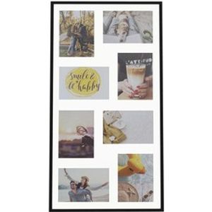 Henzo Fotolijst - Napoli Gallery - Collagelijst voor 8 foto&apos;s - Fotomaat 13x18 cm - Zwart