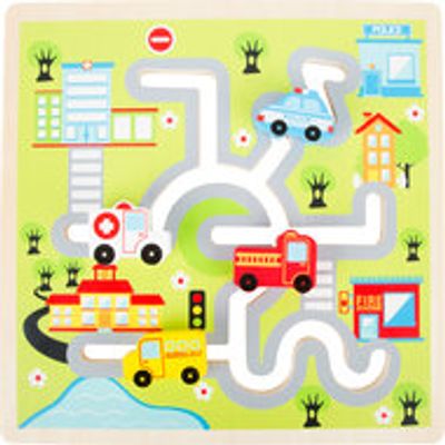 Puzzel stad doolhof