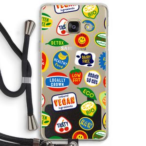 Fruitsticker: Samsung Galaxy A3 (2016) Transparant Hoesje met koord