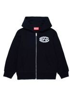 Diesel Kids hoodie en coton à logo imprimé - Noir