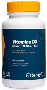 Fittergy Vitamine D3 25mcg Met Zink