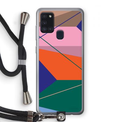 Gestalte 1: Samsung Galaxy A21s Transparant Hoesje met koord