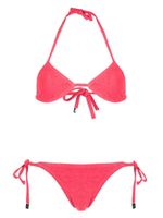 The Attico bikini en tissu éponge à bonnets triangles - Rouge