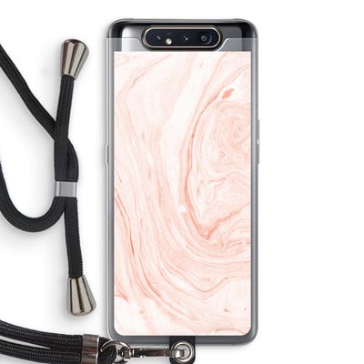 Peach bath: Samsung Galaxy A80 Transparant Hoesje met koord
