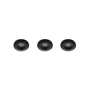 Set 3x Alpha LED mini spot 3Watt rond ZWART IP68 dimbaar