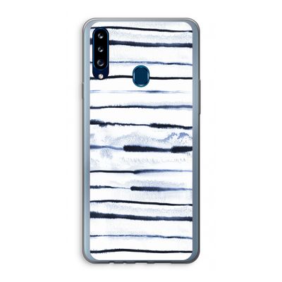 Ink Stripes: Samsung Galaxy A20s Transparant Hoesje