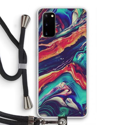 Chameleon Sun: Samsung Galaxy S20 Transparant Hoesje met koord