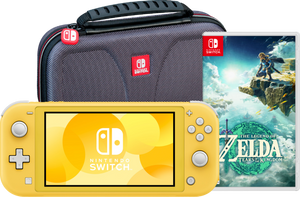 Nintendo Switch Lite Geel+ Zelda: Tears of the Kingdom + Bigben beschermhoes