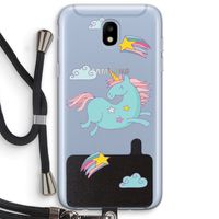Vliegende eenhoorn: Samsung Galaxy J5 (2017) Transparant Hoesje met koord
