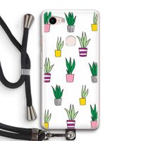 Sanseveria: Pixel 3 Transparant Hoesje met koord