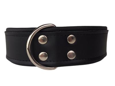 Leren hondenhalsband zwart