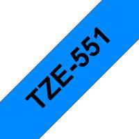 Labeltape Brother TZe, TZ TZe-551 Kunststof Tapekleur: Blauw Tekstkleur:Zwart 24 mm 8 m