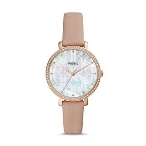 Horlogeband Fossil ES4603 Leder Roze 14mm