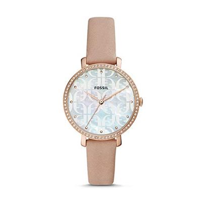 Horlogeband Fossil ES4603 Leder Roze 14mm