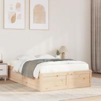 Bedframe zonder matras massief grenenhout 135x190 cm