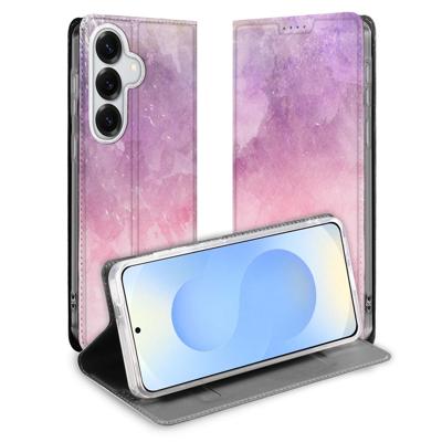 Book Wallet Case Samsung Galaxy S26+ Pink Purple Paint Book Wallet Case Samsung Galaxy S26+ Pink Purple Paint