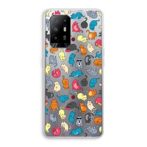 Kleurrijke katten: Oppo A94 5G Transparant Hoesje
