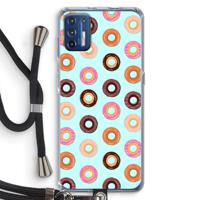 Donuts: Motorola Moto G9 Plus Transparant Hoesje met koord