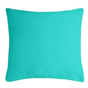 Stof Textile sierkussen Nelson - aqua blauw - 40 x 40 cm - bank kussens - polyester