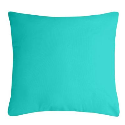Stof Textile sierkussen Nelson - aqua blauw - 40 x 40 cm - bank kussens - polyester